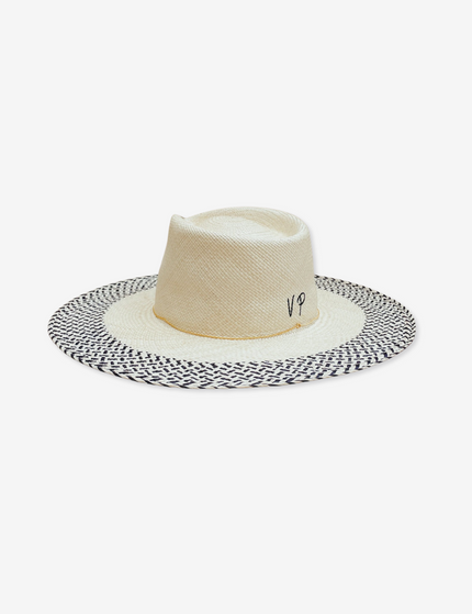 100% Straw Edge Detailed Sunhat - Size 58
