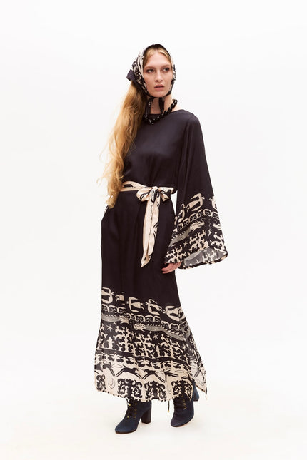 Dragon Horse Belted Kaftan