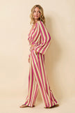 Crinkle Sheer Striped Pant