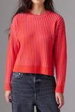 Cashmere Blended Two Tone Striped Sweater