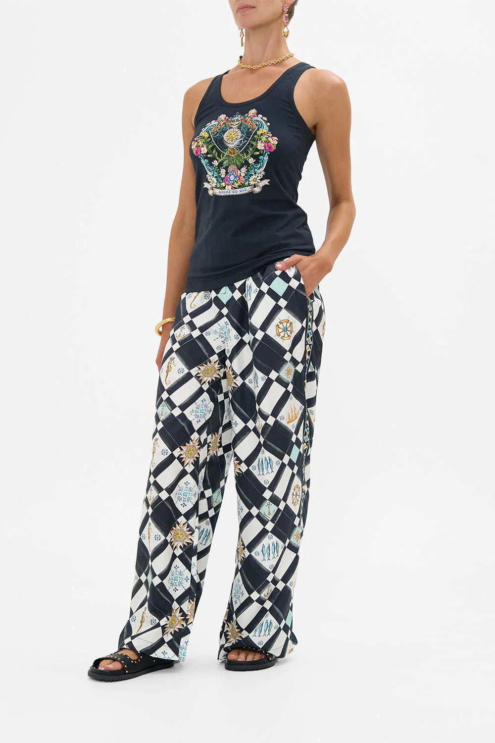 Pant Button Front Lounge Pant - Folk Afloat