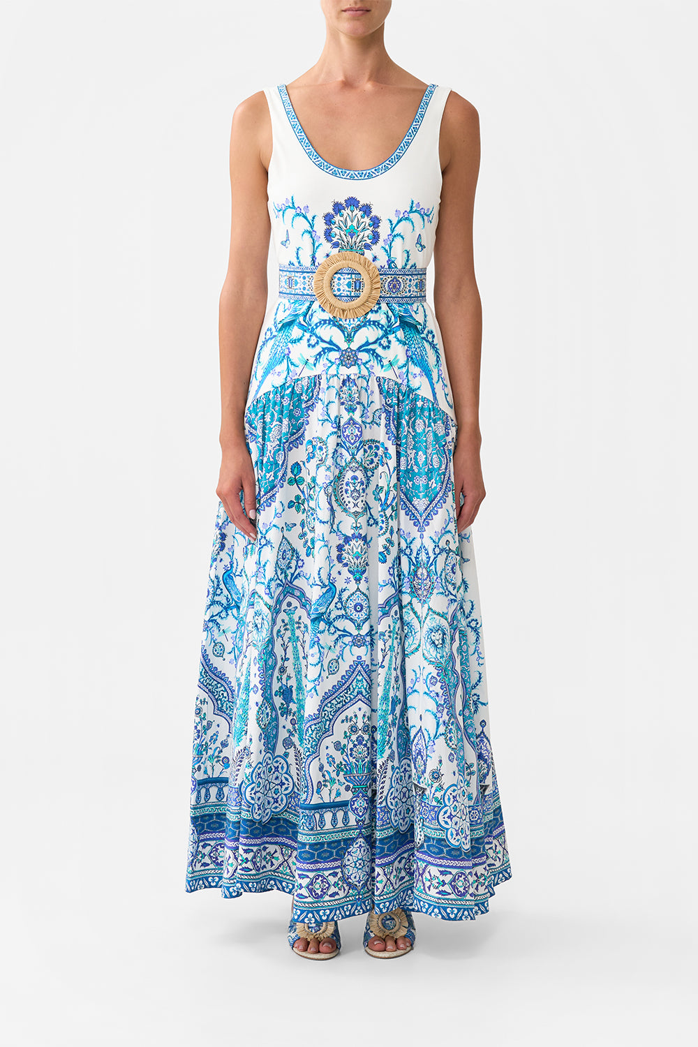 Jersey Tank Dress With Contrast Skirt - Isnik Lullaby