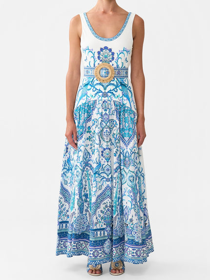 Jersey Tank Dress With Contrast Skirt - Isnik Lullaby