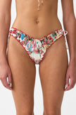 Ruched Cheeky Bikini Bottom With The Tie Sides