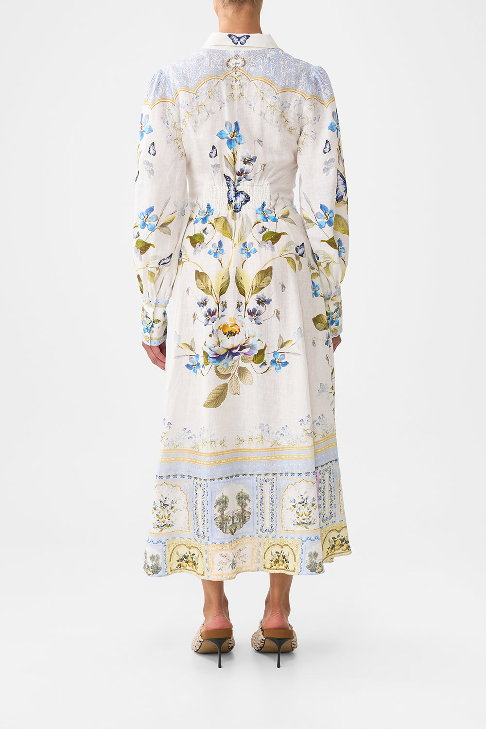 Botanical Ballads Waist Tie Shirt Dress