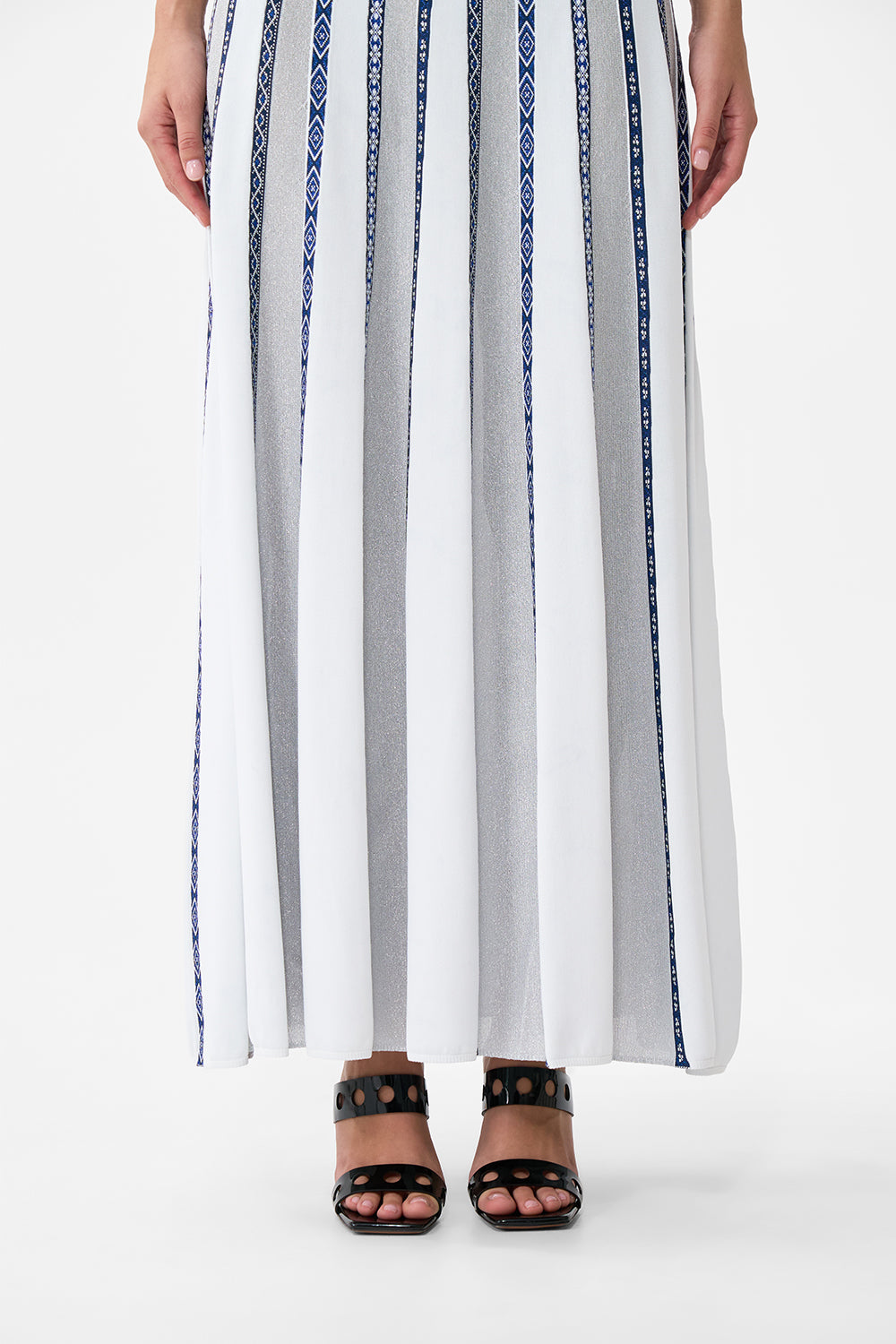 Halter Neck Knit Dress With Silk Tie - A Tiled Wonderland