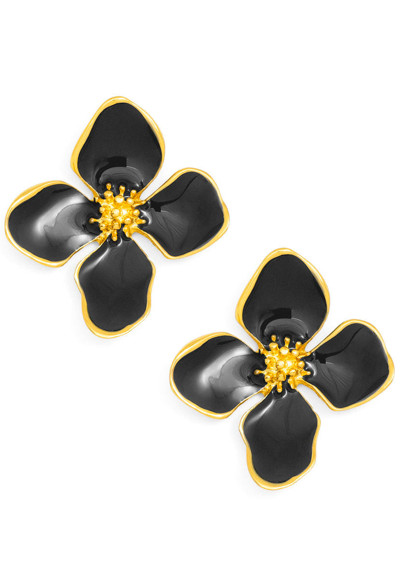 Sweetie Enamel Stud Flower Earrings