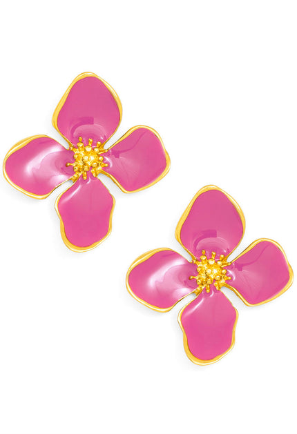 Sweetie Enamel Stud Flower Earrings