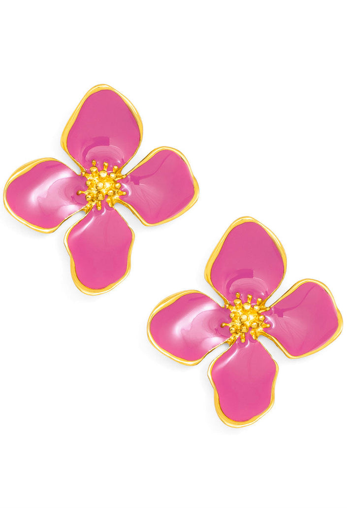 Sweetie Enamel Stud Flower Earrings