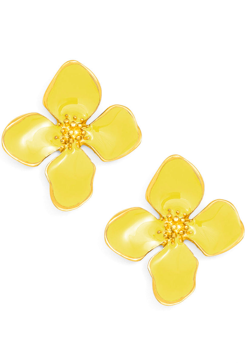 Sweetie Enamel Stud Flower Earrings