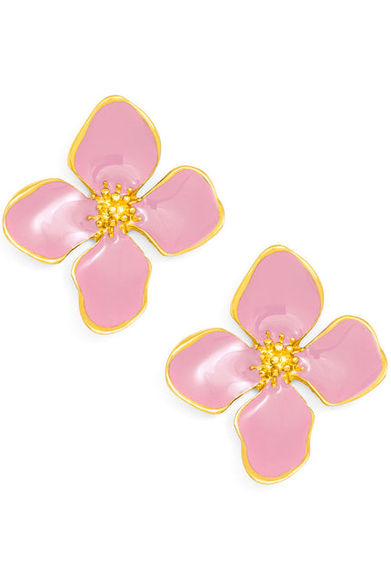 Sweetie Enamel Stud Flower Earrings
