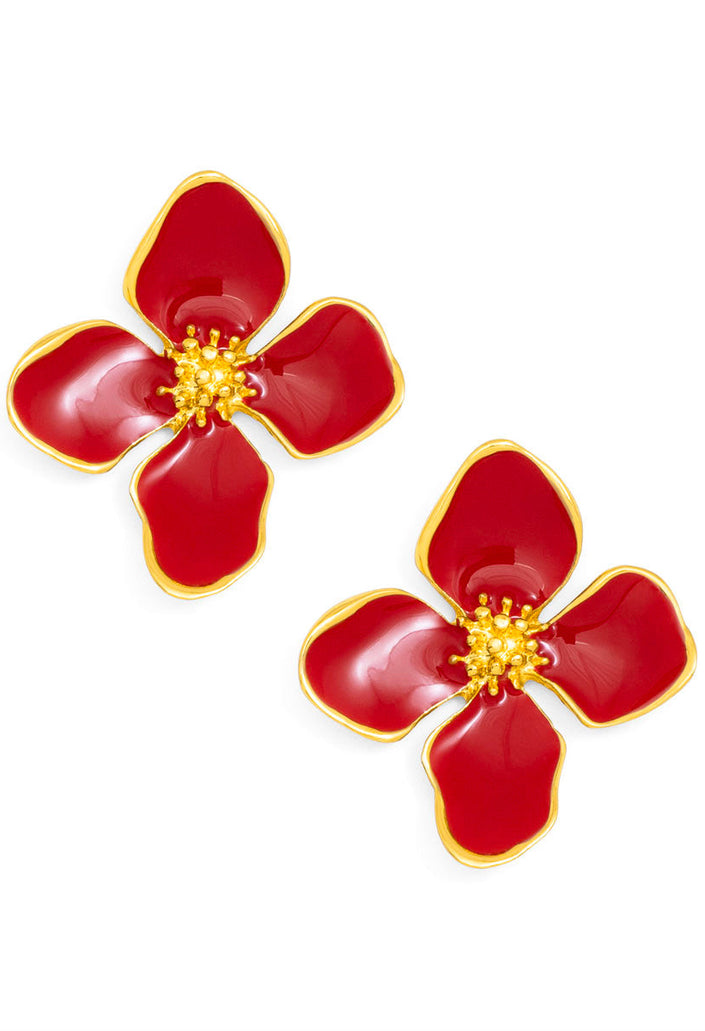 Sweetie Enamel Stud Flower Earrings