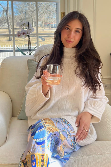 100% Washable Cashmere Ribbed Mock Neck Sweater