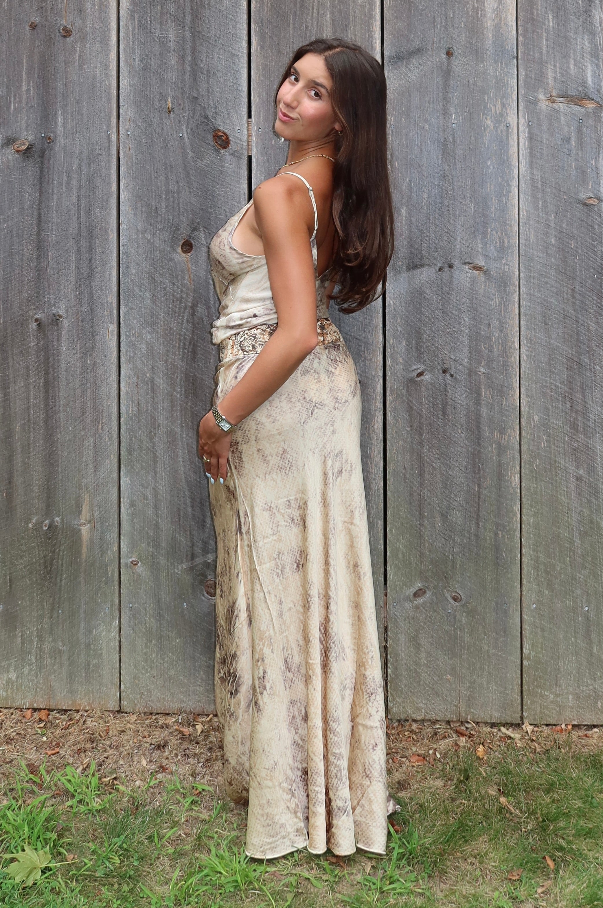 Silk Charmeuse Skirt With Detailed Tie Waistband