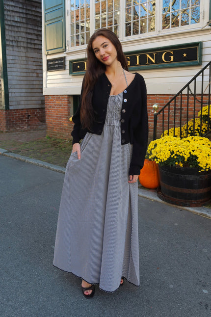 Cotton Forever Dress B&W Gingham