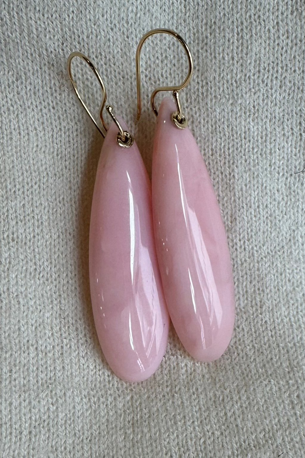 14k Teardrop Peruvian Opal Earrings