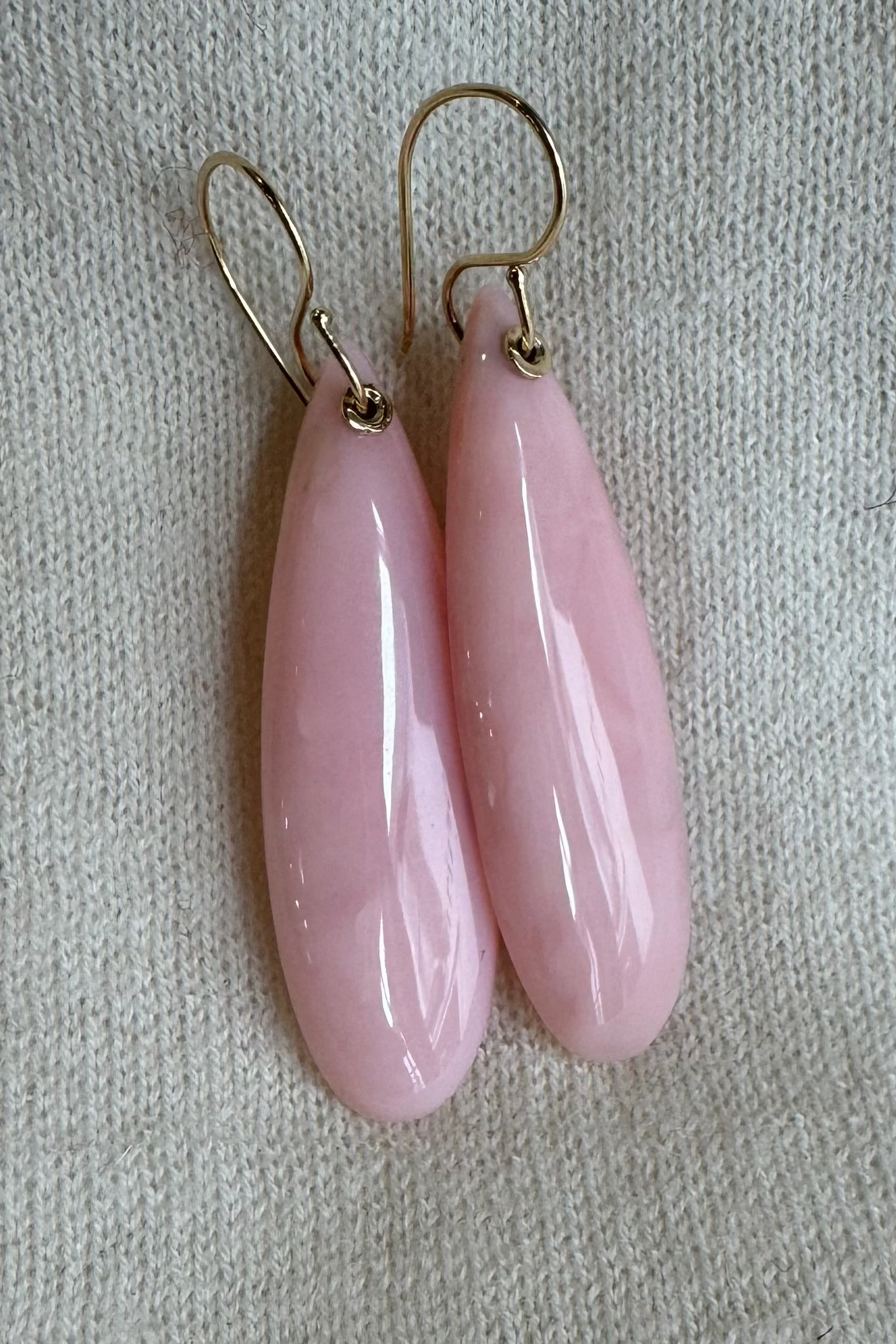 14k Teardrop Peruvian Opal Earrings