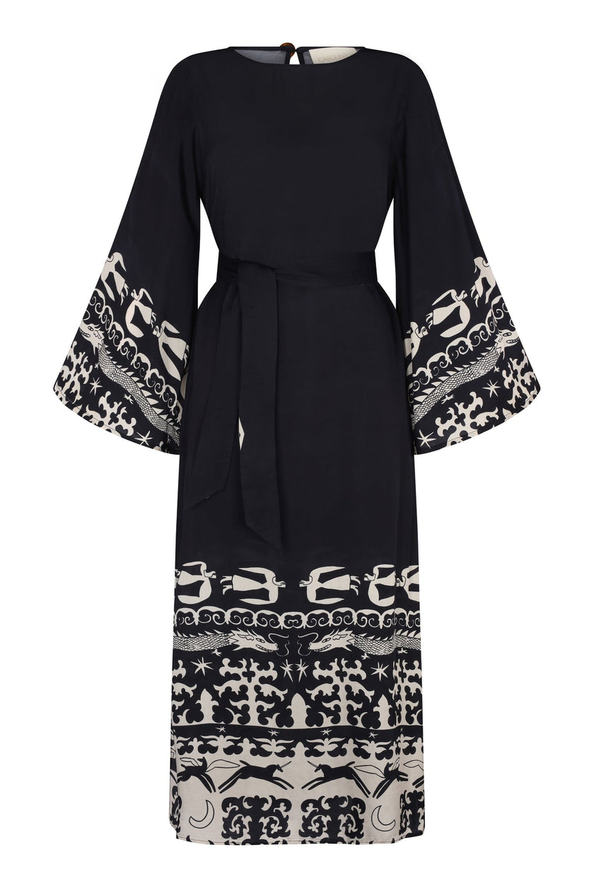 Dragon Horse Belted Kaftan