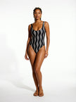 Black & White Low Back One Piece Suit