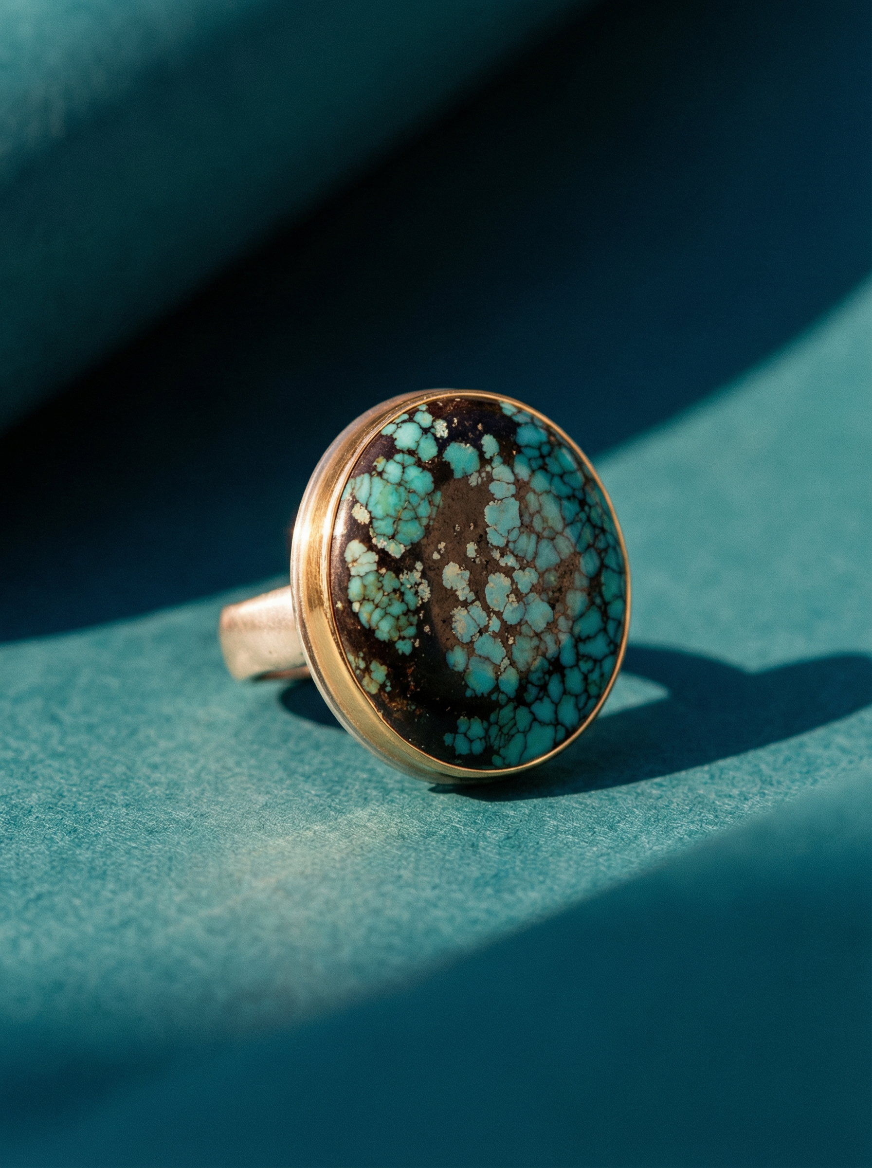 14k Hubei Turquoise Ring - 7