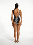 Black & White Low Back One Piece Suit