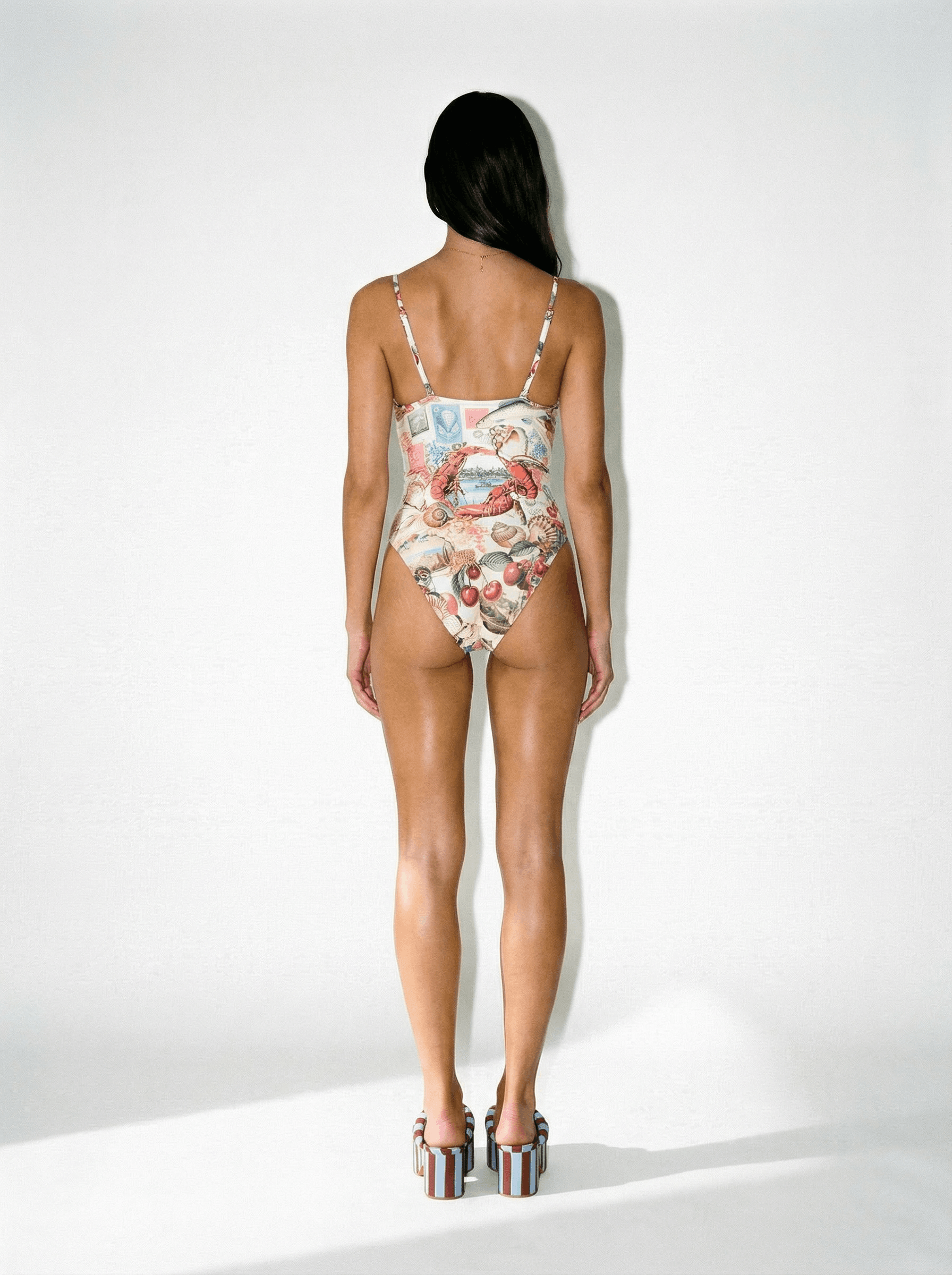 Ruched Cup Underwire One Piece With Tie Front